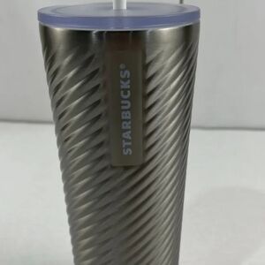 Starbucks Metallic Textured Tumbler with Straw